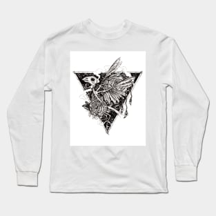 Flight, pen and ink tattoo inspired Long Sleeve T-Shirt